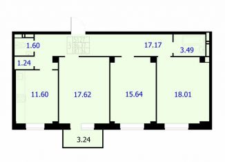 Продажа 3-ком. квартиры, 87.3 м2, Красноярск, Северное шоссе, 50А, Центральный район