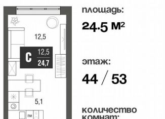 Продам квартиру студию, 24.5 м2, Москва, проезд Серебрякова, 11к2, ЖК Сильвер