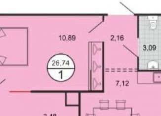 2-ком. квартира на продажу, 26.7 м2, Ставрополь, Чапаевский проезд, 1