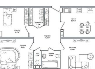 Продажа трехкомнатной квартиры, 88.1 м2, Ярославская область, проспект Фрунзе, 56Д