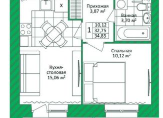 Продаю однокомнатную квартиру, 34.9 м2, Ярославль, Чернопрудная улица, 35А