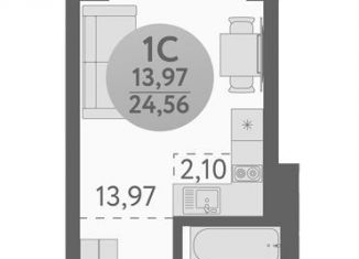 Продаю квартиру студию, 24.6 м2, Новосибирск, метро Площадь Гарина-Михайловского