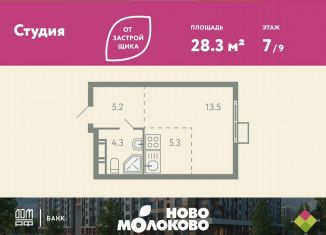 Продажа квартиры студии, 28.3 м2, Московская область, Ново-Молоковский бульвар, 1