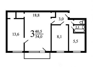 Сдаю 3-комнатную квартиру, 55 м2, Москва, Открытое шоссе, 21к5