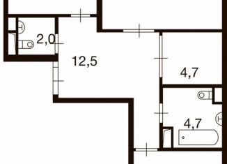 Продается 2-ком. квартира, 72.6 м2, деревня Ивановское, улица Семёна Гордого, 3