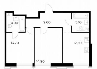 Продается 2-комнатная квартира, 60.7 м2, Москва, метро Водный стадион