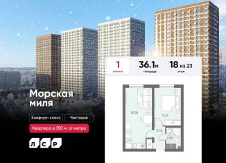 Продажа 1-ком. квартиры, 36.1 м2, Санкт-Петербург