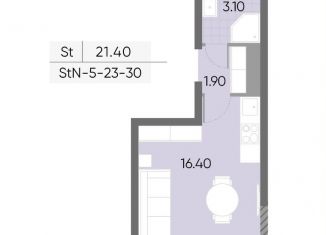 Продажа квартиры студии, 21.4 м2, Москва