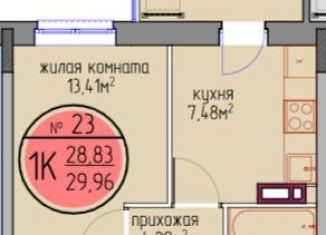 Продажа 1-комнатной квартиры, 28.8 м2, Пермский край, улица Худанина