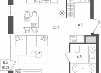 3-комнатная квартира на продажу, 83.6 м2, Москва, метро Тульская, 2-й Павелецкий проезд, 4