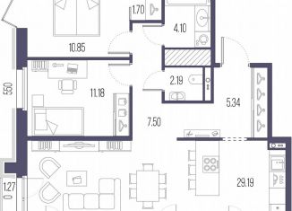 Продается 2-ком. квартира, 73 м2, Санкт-Петербург, метро Площадь Ленина, Малый Сампсониевский проспект, 2