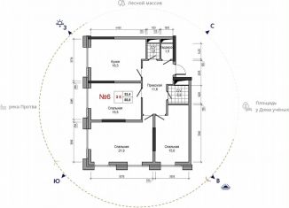 Продаю трехкомнатную квартиру, 88.6 м2, Обнинск