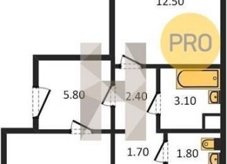 Продаю двухкомнатную квартиру, 55.7 м2, Воронеж, Левобережный район