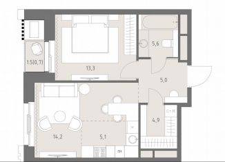 Продается однокомнатная квартира, 48.8 м2, Москва, Можайский район