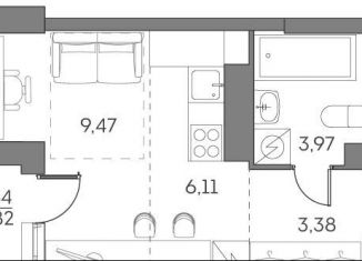 Продается квартира студия, 22.9 м2, Москва, метро Стахановская, Рязанский проспект, 2с27