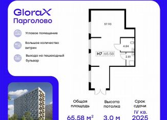 Продается помещение свободного назначения, 65.58 м2, Санкт-Петербург, Михайловская дорога, 16к3