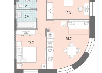 Продаю 2-ком. квартиру, 57.9 м2, Москва, жилой комплекс Зиларт, 18/19/27