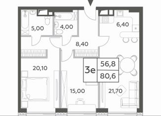 Продается 2-комнатная квартира, 78.9 м2, Москва, район Раменки, проспект Генерала Дорохова, вл1к1