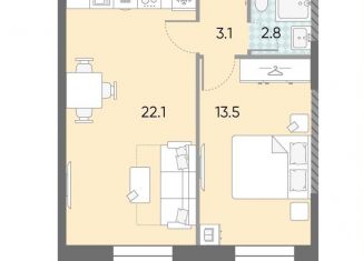 Продам 1-комнатную квартиру, 41.5 м2, Москва, жилой комплекс Зиларт, 18/19/27, станция ЗИЛ