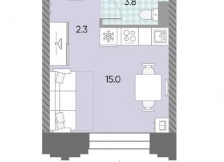 Продается квартира студия, 21.1 м2, Москва, Даниловский район, жилой комплекс Зиларт, 21/22