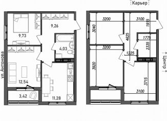 Двухкомнатная квартира на продажу, 50 м2, Карелия, улица Онежской Флотилии, 10