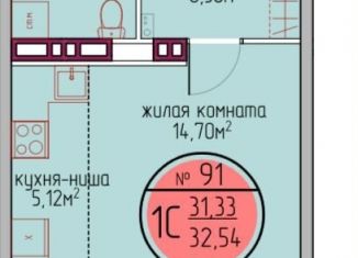 Продается квартира студия, 31.3 м2, Пермский край, улица Худанина