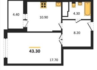 Продаю 1-комнатную квартиру, 43.3 м2, Воронеж, ЖК Высота, Краснознамённая улица, 57/5