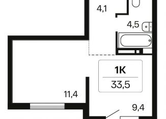 Продам 1-комнатную квартиру, 33.5 м2, Новосибирск, метро Заельцовская, Игарская улица, 5