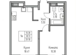 Продаю 1-ком. квартиру, 38.1 м2, Санкт-Петербург, муниципальный округ Лахта-Ольгино, Ивинская улица, 1к4