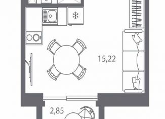 Продам квартиру студию, 23.4 м2, Санкт-Петербург, метро Выборгская