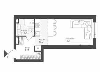 Квартира на продажу студия, 32.7 м2, Москва, район Крылатское, Крылатская улица, 33к1