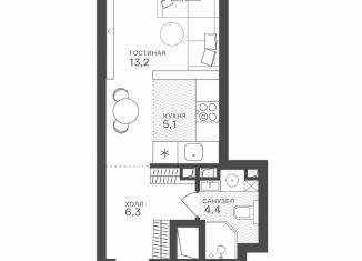 Продам квартиру студию, 29 м2, Москва, метро Крылатское, Крылатская улица, 33к1