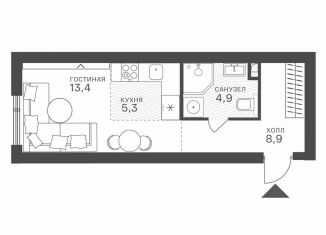 Продажа квартиры студии, 32.5 м2, Москва, метро Строгино, Крылатская улица, 33к1