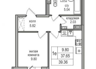 Продаю однокомнатную квартиру, 38.9 м2, посёлок Парголово, Заречная улица, 52к2, ЖК Северная Долина