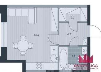 Продам квартиру студию, 30.8 м2, Москва, метро Новаторская, улица Архитектора Власова, 71к2