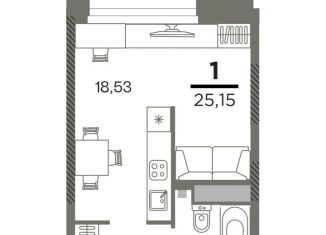 Продажа 1-ком. квартиры, 25.2 м2, Рязань, ЖК Северный