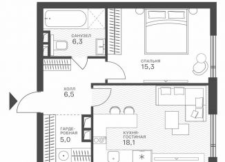 Продам квартиру студию, 51.2 м2, Москва, район Крылатское, Крылатская улица, 33к1