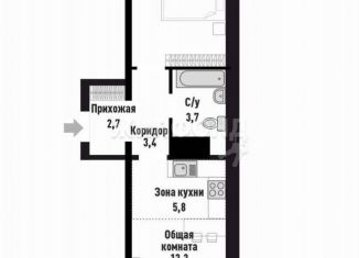 2-комнатная квартира на продажу, 47 м2, Барнаул, улица имени В.Т. Христенко, 3