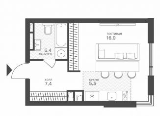 Квартира на продажу студия, 35 м2, Москва, район Крылатское, Крылатская улица, 33к1