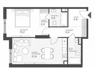 Продается 1-ком. квартира, 59.6 м2, Москва, метро Строгино, Крылатская улица, 33к1