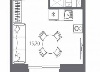 Продам квартиру студию, 23.3 м2, Санкт-Петербург, метро Площадь Мужества