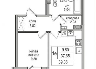 Продажа 1-ком. квартиры, 39.1 м2, Санкт-Петербург, Заречная улица, 52к2