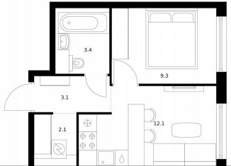 Продается 1-ком. квартира, 30 м2, Москва, метро Кунцевская