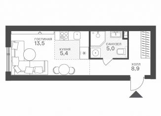 Продажа квартиры студии, 32.8 м2, Москва, метро Строгино, Крылатская улица, 33к1