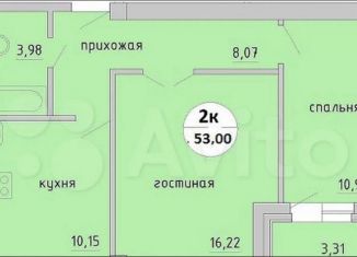 Продается 2-ком. квартира, 53 м2, Новосибирск, Тульская улица, 80, ЖК Тульский