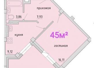Продается однокомнатная квартира, 43 м2, Новосибирск, Тульская улица, 80, ЖК Тульский