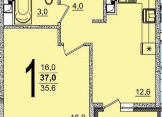 Продам однокомнатную квартиру, 37 м2, Краснодар, улица Западный Обход, 45к5, ЖК Грани