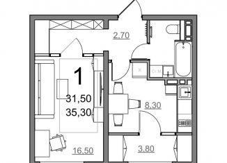 Продам 1-комнатную квартиру, 31.5 м2, Балаково