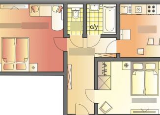 Сдается 2-комнатная квартира, 55 м2, Москва, Пуговишников переулок, 8, метро Парк культуры