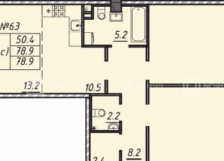 Продам двухкомнатную квартиру, 78.9 м2, Санкт-Петербург, ЖК Нева Хаус